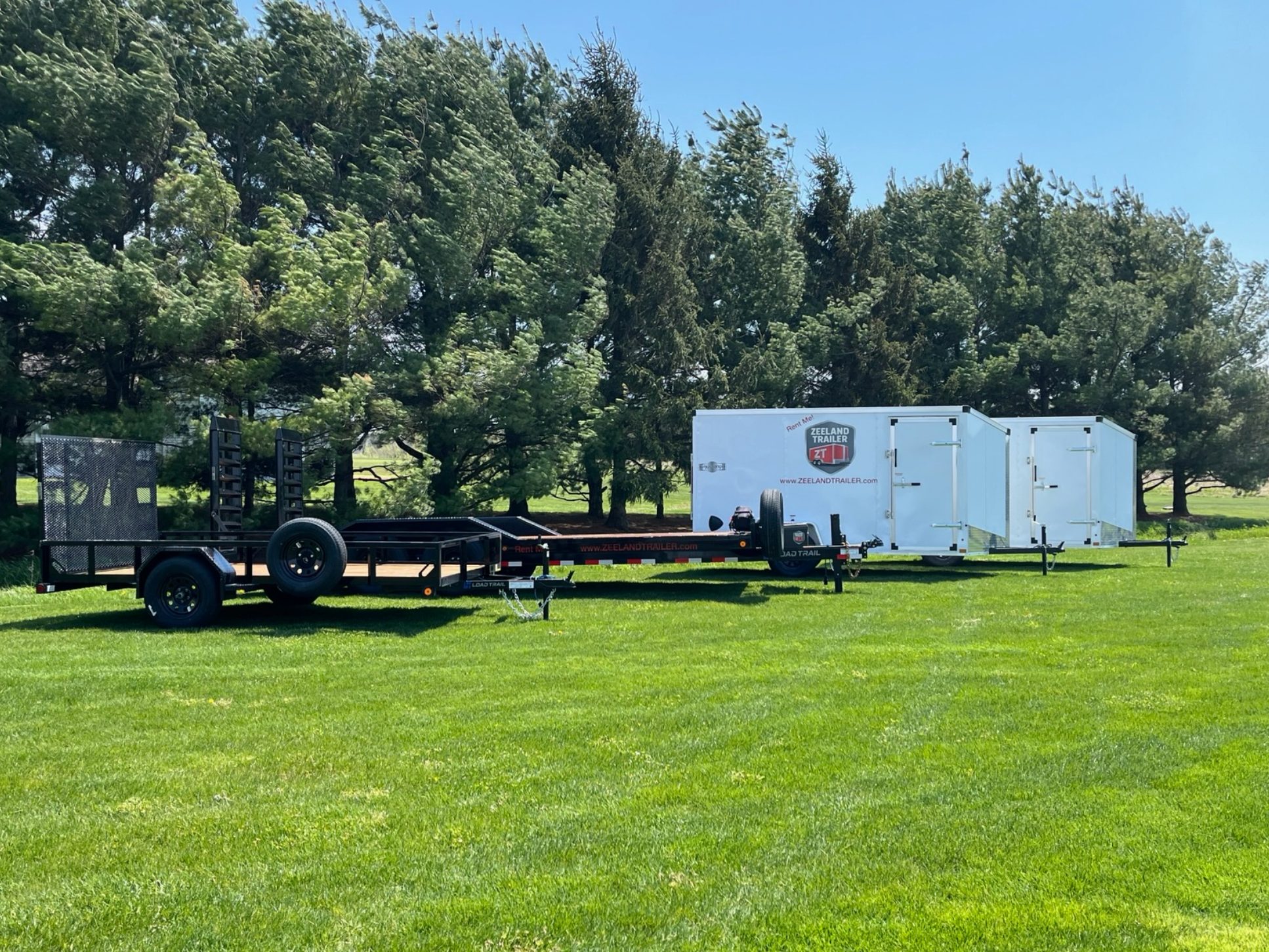 Zeeland Trailer rental fleet — car haulers, deckover tilt, and enclosed trailers in Zeeland, Michigan